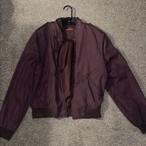Unisex Maroon Bomber Jacket